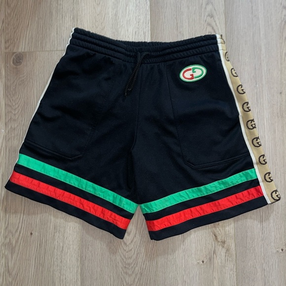 Gucci Web Stripe Interlocking G Shorts - Picture 1 of 10